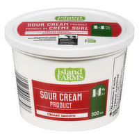 Island Farms - Sour Cream 14% M.F., 500 Millilitre