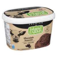 Island Farms - Premium Ice Cream Chocolate Brownie, 1.65 Litre