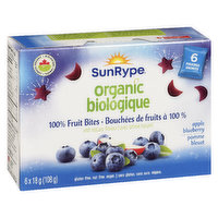 Sunrype - Organic Bites Apple Blueberry, 18 Gram