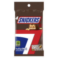 Snickers - Peanut Milk Chocolate Candy Bars, 4 Each