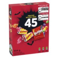 Skittles - Fun Size Assorted Halloween Candies, 45 Pack, 554 Gram