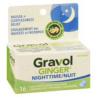 Gravol - Ginger Nightime with Melatonin, 16 Each