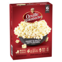 Orville Redenbacher's - Microwave Popcorn Sweet & Salty Kettlecorn, Pack of 6 Bags, 6 Each