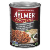 Aylmer - Accents Tomatoes - Black Pepper & Roasted Garlic, 540 Millilitre