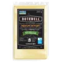 Bothwell Bothwell - Medium White Cheddar Cheese 32% M.F., 250 Gram