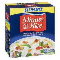 Minute Rice - Long Grain Instant White Rice, Jumbo, 2.6 Kilogram