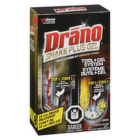 Drano - Snake Plus Drain Cleaning Kit - Tool & Gel System