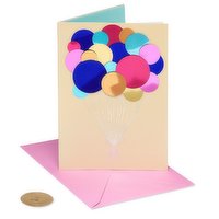 Papyrus - Greeting Card - Colorful Paillette Balloons, 1 Each
