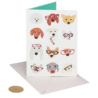 Papyrus - Greeting Card - Dogs with Glasses, 1 Each