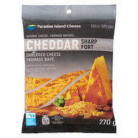 Paradise Island - Sharp fort cheddar shredded cheese, 1 Each
