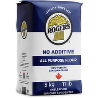 ROGERS - All Purpose Flour No Additive, Unbleached, 5 Kilogram