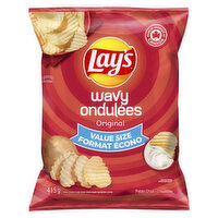 Lays - Potato Chips, Wavy Original - Value Size, 415 Gram