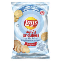 Lays - Potato Chips, Wavy Original, Lightly Salted - Family Size