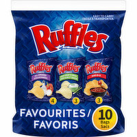 Ruffles - Favourites Mix Snack Chips Variety Pack, 10 Each