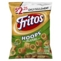 Fritos - Corn Chips, Hoops Jalapeno Flavour, 150 Gram