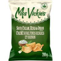 Miss Vickie's - Sour Cream Herb &Onion Potato Chips, 200 Gram