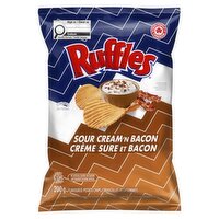 Ruffles - Sour Cream 'n Bacon Potato Chips, 200 Gram