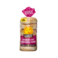 Country Harvest - Cranberry & Oats Bagels, 1 Each