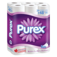 Purex - Bathroom Tissue - 24 Double Rolls 2 Ply, 24 Each