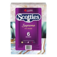Scotties - Supreme 3 Ply Facial Tissues, 6 Boxes, 6 Each