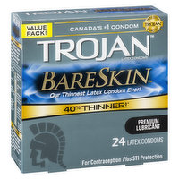 Trojan - Sensitivity Bareskin Condoms, 24 Each