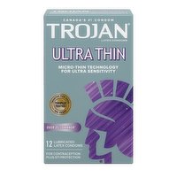 Trojan - Ultra Thin Condoms, 12 Each