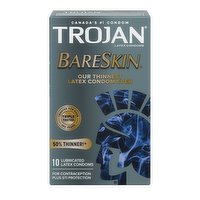 Trojan - Bareskin Condoms Premium Lubricant, 10 Each