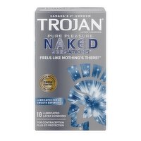 Trojan - Pure Pleasure Naked Sensation Condoms, 10 Each