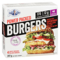 Highliner - Power Packed Burgers, 4 Each
