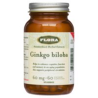 Flora - Ginkgo Biloba, 60 Each