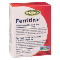 Flora - Ferritin+ Plant Based Ferriton Iron, 30 Each