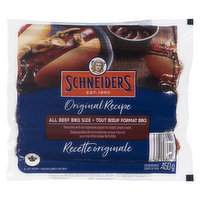 Schneiders Schneiders - Original Recipe All Beef BBQ Size Wieners, 450 Gram