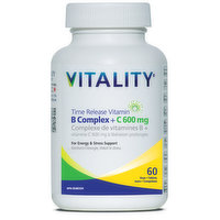 Vitality - Time Release B Complex + C, 60 Each