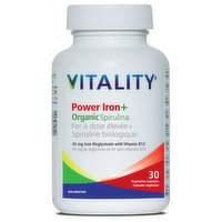 Vitality - Vitality Power Iron + Organic Spirulin, 30 Each