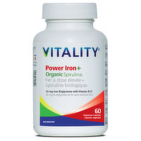 Vitality - Power Iron + Spirulina, 60 Each