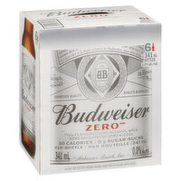 Budweiser - Non-Alcoholic Beer - Zero, 6 Each