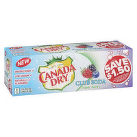 Canada Dry - Club Soda, Triple Berry, 355 Millilitre