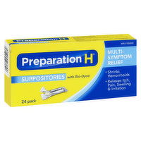 Preparation H - Multi Symptom Relief Suppositories, 24 Each