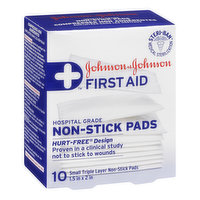 Johnson & Johnson - First Aid Non Stick Pads Small Triple Layer, 10 Each