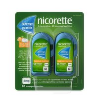 Nicorette - Lozenges, Fresh Fruit 2mg, 80 Each