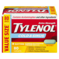 Tylenol - Cold & Sinus Daytime, 80 Each