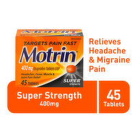 Motrin - Ibuprofen Tablets Super Strength 400mg, 45 Each