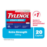 Tylenol - Cold and Sinus Nighttime, 20 Each