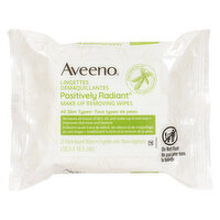 Aveeno - Make Up Removing Wipes Positively Radiant, 25 Each