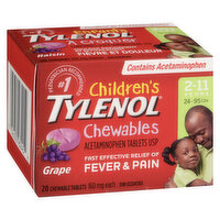 Tylenol - Tylenol Childrens Chwble Grape 160mg, 20 Each