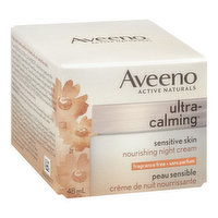 Aveeno - Ultra Calming Nourishing Night Cream Sensitive, 48 Millilitre