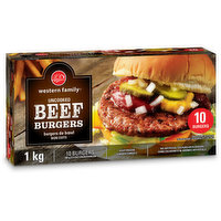 Western Family - Beef Burgers, 10 Each