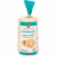 Western Family Western Family - English Muffins - Sourdough, 6 Each