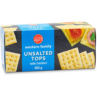 Western Family - Unsalted Tops Soda Crackers, 453 Gram