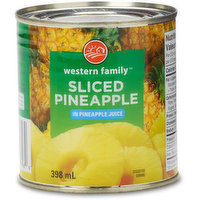 Western Family - Sliced Pineapple, 398 Millilitre